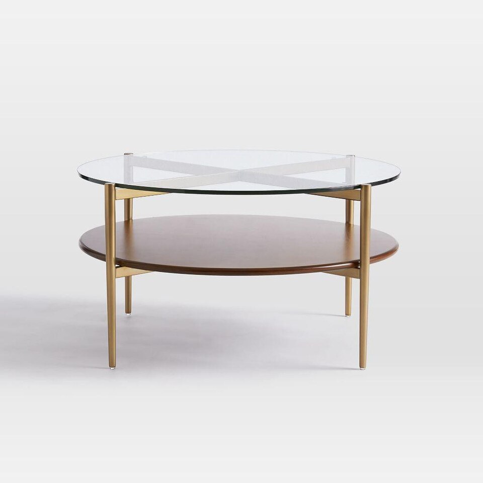 MidCentury Art Display Round Coffee Table (86 cm) west elm Australia